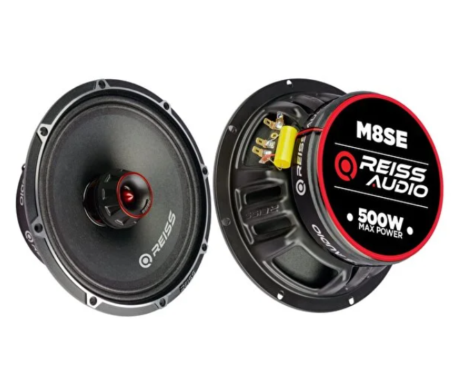 Reiss Audio Rs-m8se 20cm kendinden tweeterli Tanesi 500wat-250w Rms 20cm Oto Midrange Hoparlör
