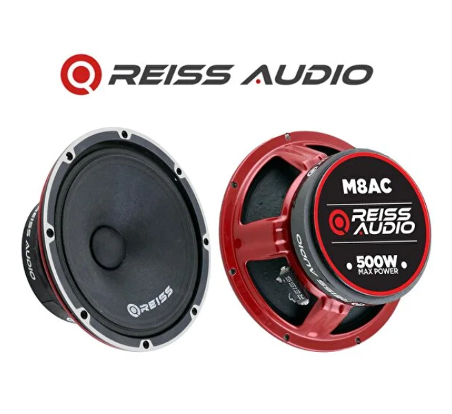 Reiss Audio Rs-M8AC 20cm Tanesi 500wat-250w Rms 20cm Oto Midrange Hoparlör Metal Kapaklı
