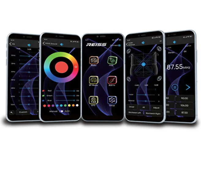 Reiss Audio Rs-mx88dsp dsp işlemcili 4amfi Çıkışlı Profesyonel Oto Teyp rgb Bluetooth-Usb