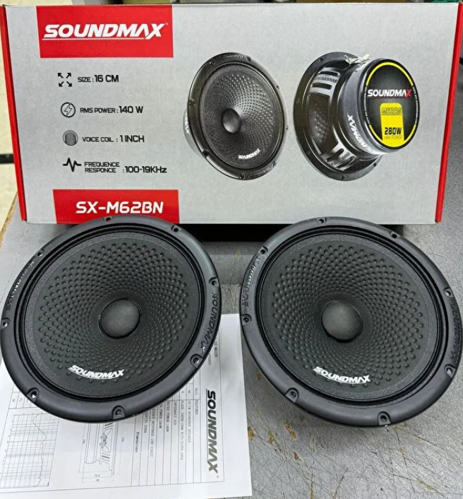 Soundmax Sx-m62bn Pro Serisi 16 cm midrange ciftti 560watt 280rms iki adett