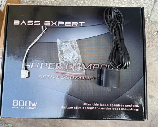 Navigold Slim Koltuk Altı Subwoofer Aktif Bas Yer Kaplamaz 600Wat-300 Rms Kendinden Amfili Bas Kontrol