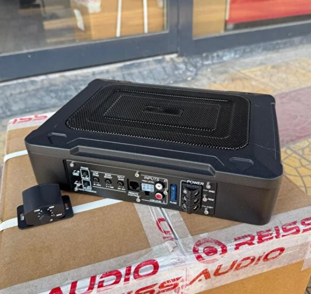 Navigold Slim Koltuk Altı Subwoofer Aktif Bas Yer Kaplamaz 600Wat-300 Rms Kendinden Amfili Bas Kontrol