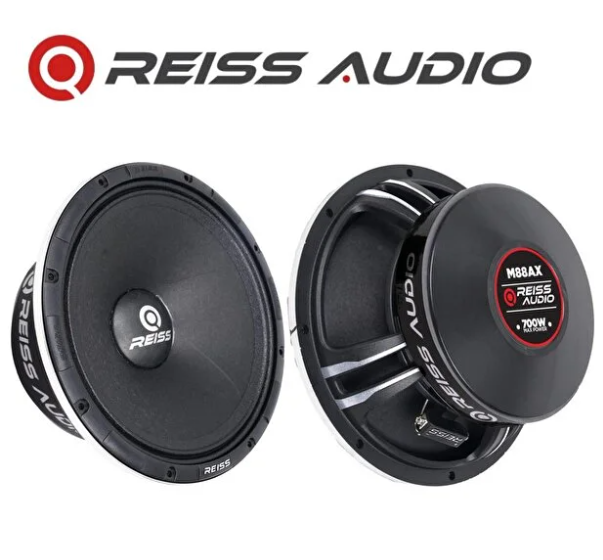 Reiss Audio Rs-M88ax Çifti 1400wat-700w Rms Axar Serisi 20 Cm Oto Midrange Hoparlör