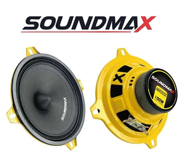 Soundmax Sx-M52XS Çifti 200w-100w Rms 13CM Slim Mıknatıs Kapılara Uyar Oto Midrange Hoparlör