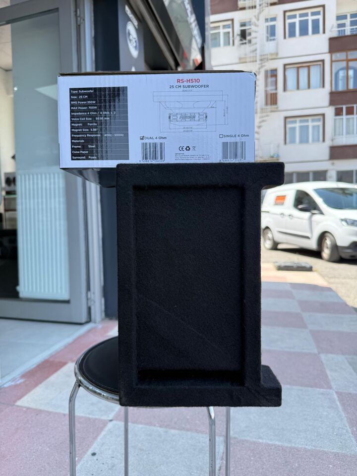 Reiss Audio Rs-HS10 Yer Kaplamaz Mini Kabinli 700Wat 350W Rms Çift Bobin 25 Cm Subwoofer minik dev Bas