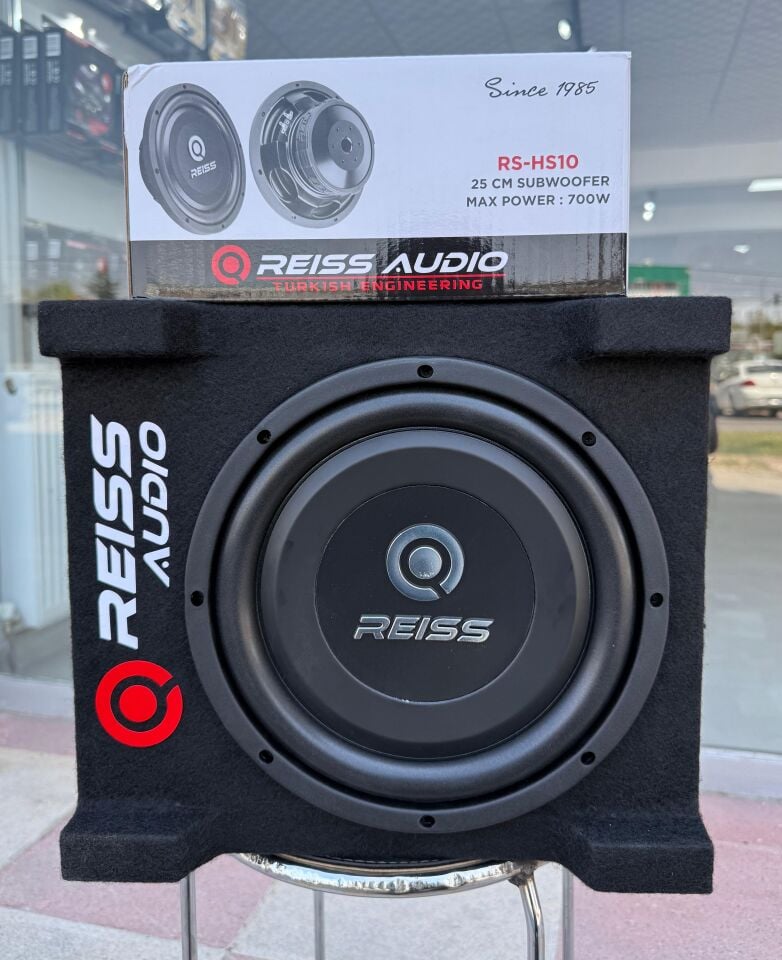 Reiss Audio Rs-HS10 Yer Kaplamaz Mini Kabinli 700Wat 350W Rms Çift Bobin 25 Cm Subwoofer minik dev Bas