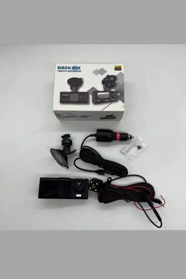 Mehter 1080P Dash Cam Full Hd Wifi Araç içi Kamera Ön Arka ve İç Kayıt 3 Kamera Gece Görüşlü G Sensör Geniş Açı