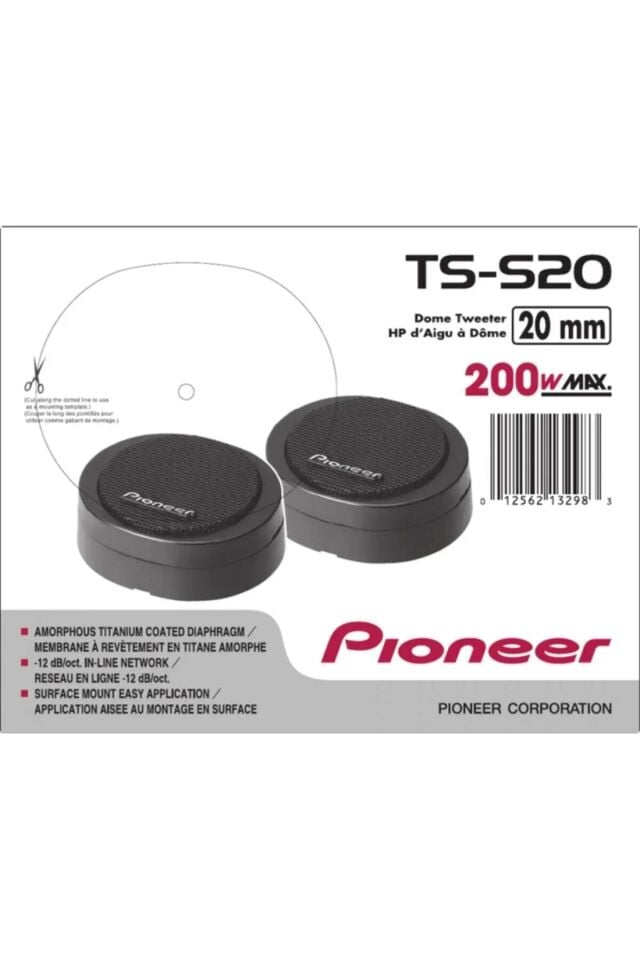 Pioneer Ts-s20 200 W 20 Mm 2 Adet Dome Tweeter