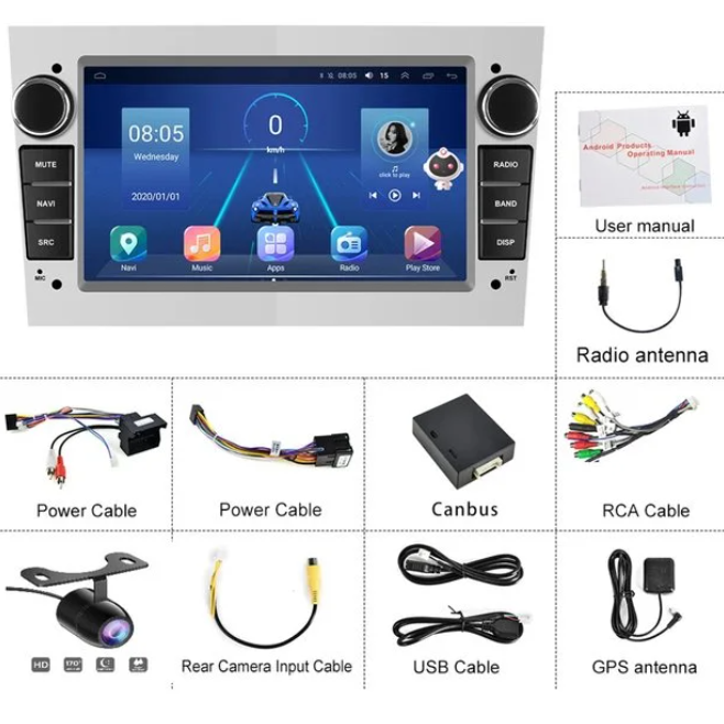 Mehter Opel Corsa Astra Vectra Zafira Uyumlu Android 4/64GB Multimedya Teyp Carplay Youtube