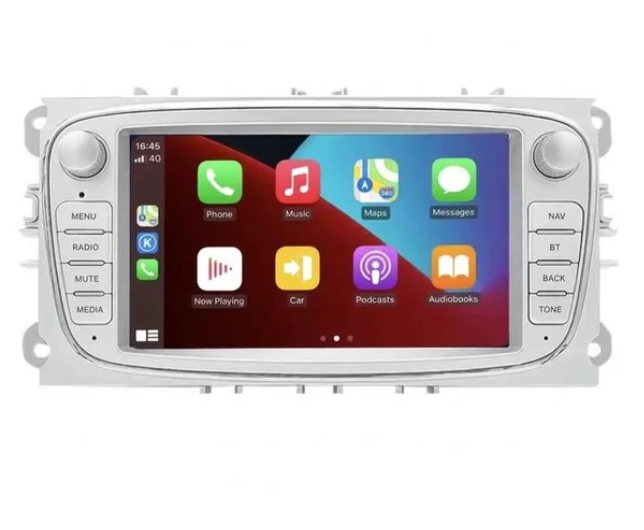 Mehter Ford Connect-Mondeo-Focus Uyumlu 4/64GB QLED Carplay Oval Gri Android Multimedya Teyp