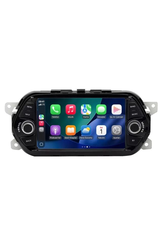 Mehter Fiat Egea Uyumlu Orijinal Görünüm 7inç 4/64 GB Piyano Black Kablosuz Car Play Dsp Multimedya Teyp