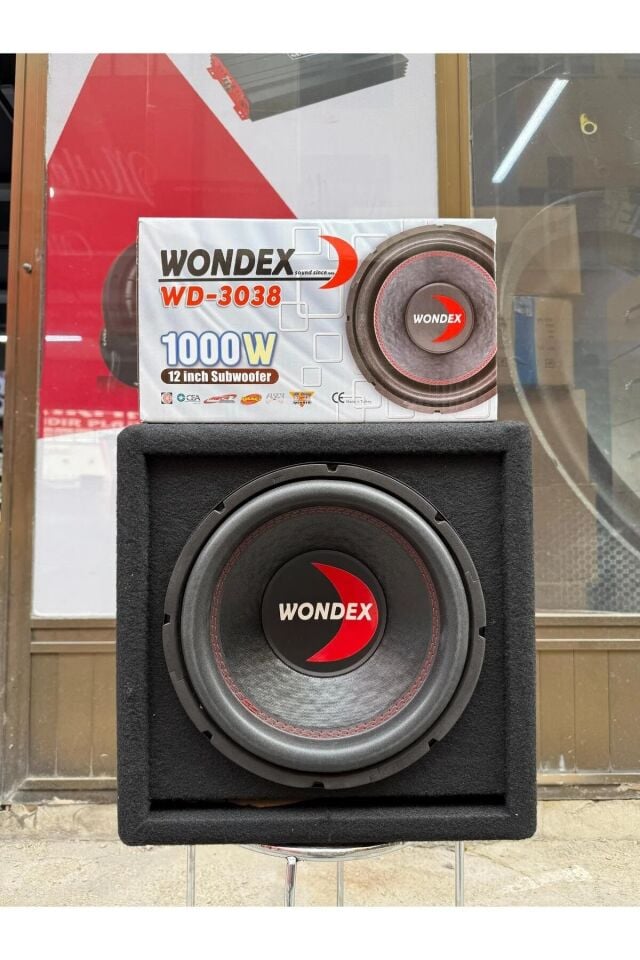 wondex Wd-3038 L Port Mini Kare Kabinli 30 Cm Subwoofer Bas 1000Wat 350W Rms bufır