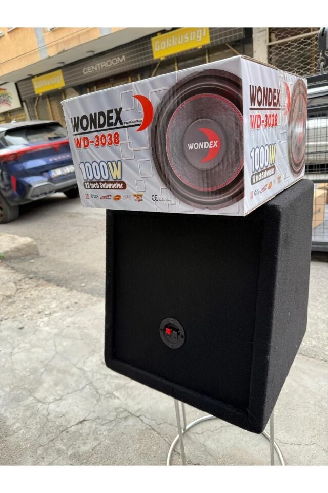 wondex Wd-3038 L Port Mini Kare Kabinli 30 Cm Subwoofer Bas 1000Wat 350W Rms bufır