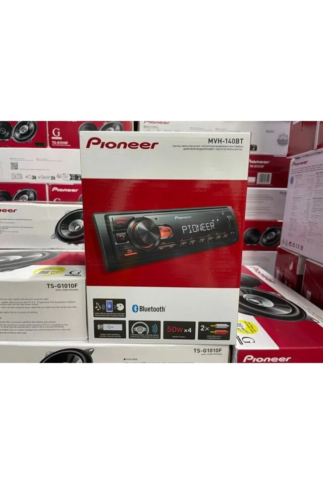 Pioneer MVH-140BT Bluetooth USB RCA Oto Teyp