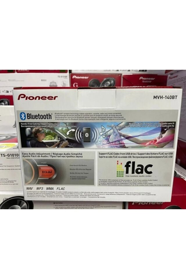 Pioneer MVH-140BT Bluetooth USB RCA Oto Teyp